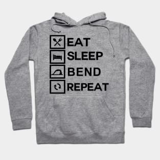 Contortionist Shirt Eat Sleep Bend Repeat Exercise Training Hoodie